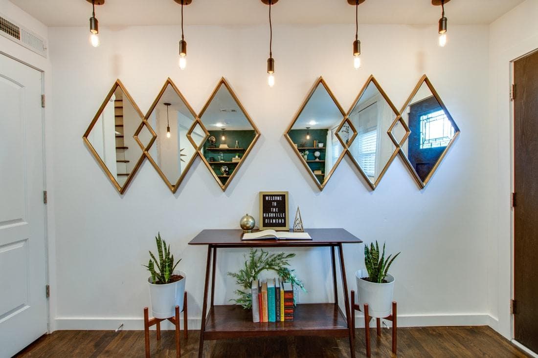 Living area has beautiful custom lighting